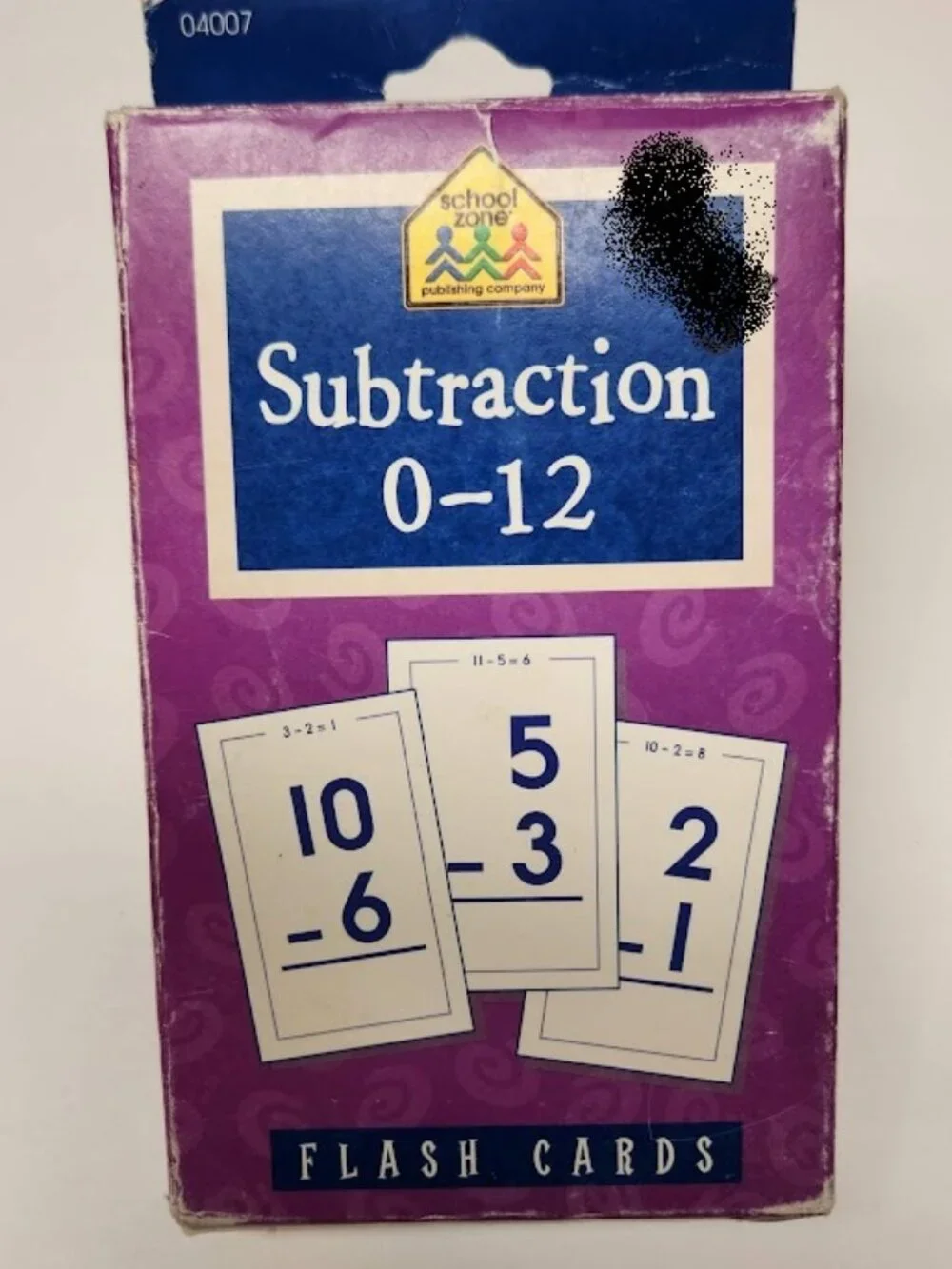 School Zone Subtraction 0-12 Flash Cards Math Skills Educational Fun Gift Stocki